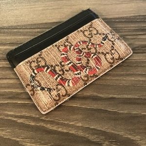 Gucci Snake Print Design Card Holder